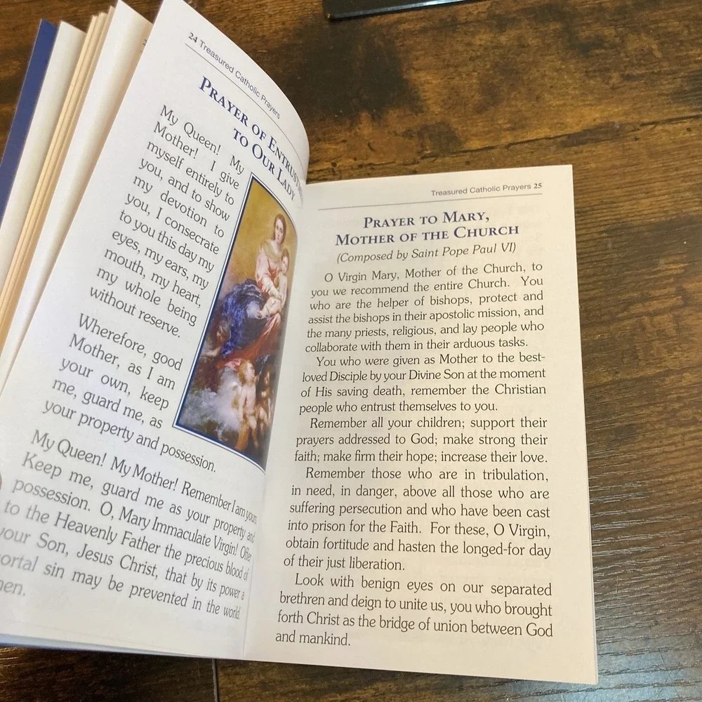 My Treasured Catholic Prayers Sisters of Charity Booklet Dark Blue Catholic
